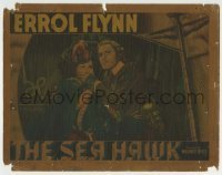 7c743 SEA HAWK LC 1940 close up of Errol Flynn with his hand over Brenda Marshall's mouth!