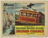 7c745 SECOND CHANCE 3D LC #8 1953 Robert Mitchum & Linda Darnell sightseeing on cable car!