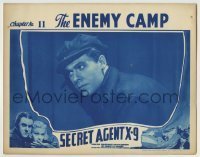7c747 SECRET AGENT X-9 chapter 11 LC 1937 close up of Scott Kolk eavesdropping at The Enemy Camp!
