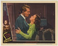 7c748 SECRET BEYOND THE DOOR LC #7 1947 Joan Bennett embracing Michael Redgrave, Fritz Lang noir!