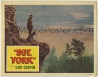 7c756 SERGEANT YORK LC R1958 Gary Cooper on cliff decides to join war after reading history book!