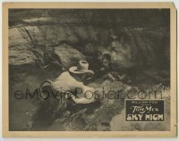 7c787 SKY HIGH LC 1922 cowboy Tom Mix rescues Eva Novak from drowning in creek!