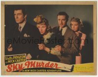 7c788 SKY MURDER LC 1940 Walter Pidgeon as Nick Carter protecting Joyce Compton & Kaaren Verne!
