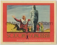 7c798 SODOM & GOMORRAH LC #3 1963 Stewart Granger as Lot cries when wife turns to a pillar of salt!