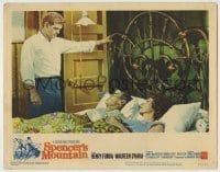 7c813 SPENCER'S MOUNTAIN LC #8 1963 James MacArthur over Henry Fonda & Maureen O'Hara in bed!