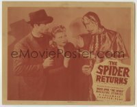 7c815 SPIDER RETURNS LC #2 R1940s great image of the masked hero in costume threatening girl!