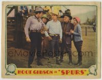 7c816 SPURS LC 1930 Helen Wright & two men watch Hoot Givson harassed by big cowboy!