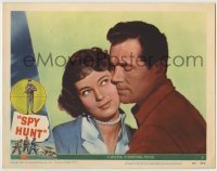 7c817 SPY HUNT LC #5 1950 romantic close up of Howard Duff & pretty Marta Toren embracing!