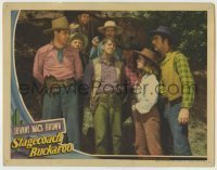 7c822 STAGECOACH BUCKAROO LC 1942 Johnny Mack Brown, Nell O'Day, Glenn Strange, Fuzzy about to hang!