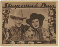 7c823 STAGECOACH DAYS LC 1938 great c/u of Jack Luden, Eleanor Stewart & Australian shepherd Tuffy!