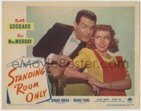 7c825 STANDING ROOM ONLY LC #5 1944 close up of Fred MacMurray giving advice to Paulette Goddard!