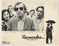 7c829 STARDUST MEMORIES int'l Spanish language LC #6 1980 great c/u of Woody Allen with sunglasses!