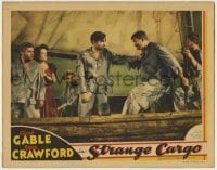 7c833 STRANGE CARGO LC 1940 Joan Crawford watches tough Clark Gable fighting Albert Dekker!