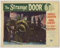 7c834 STRANGE DOOR LC #5 1951 Charles Laughton & others held at gunpoint by cool water wheel!
