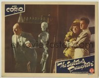 7c841 SULTAN'S DAUGHTER LC 1943 scared Ann Corio watching guy holding skeleton's hand!