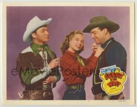 7c847 SUNSET IN THE WEST LC #5 R1956 pretty Penny Edwards between Roy Rogers & Gordon Jones!
