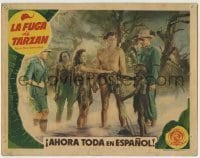 7c862 TARZAN ESCAPES Spanish/US LC 1936 Johnny Weissmuller, Maureen O'Sullivan & others with pygmy!