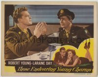7c878 THOSE ENDEARING YOUNG CHARMS LC 1945 Robert Young & Bill Williams at table in uniform!