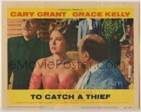 7c888 TO CATCH A THIEF LC #3 1955 close up of Grace Kelly with jewels & cool hair, Alfred Hitchcock