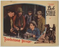 7c895 TOMBSTONE TERROR LC 1935 bad guys hold Bob Steele at gunpoint while he reads a letter!