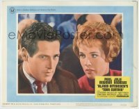 7c901 TORN CURTAIN LC #3 1966 best close up of Paul Newman & Julie Andrews, Alfred Hitchcock!