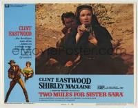 7c914 TWO MULES FOR SISTER SARA LC #5 1970 Clint Eastwood aims gun over Shirley MacLaine's shoulder!