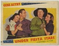 7c917 UNDER FIESTA STARS LC 1941 cowboys Gene Autry & Smiley Burnette both have pretty girls!
