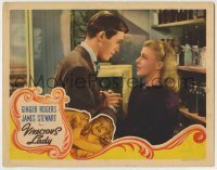 7c939 VIVACIOUS LADY LC 1938 great romantic close up of James Stewart & beautiful Ginger Rogers!