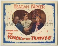 7c940 VOICE OF THE TURTLE LC #5 1948 Ronald Reagan in uniform holding grocery bags, Eleanor Parker