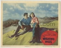 7c943 WALKING HILLS LC #2 1949 John Sturges, c/u of Ella Raines & William Bishop on sand dune!