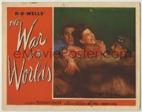 7c946 WAR OF THE WORLDS LC #8 1953 Gene Barry & Les Tremayne hold down hysterical Ann Robinson!