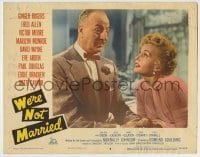 7c948 WE'RE NOT MARRIED LC #8 1952 great close up of sexy Zsa Zsa Gabor & Louis Calhern!