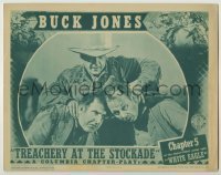 7c967 WHITE EAGLE chapter 5 LC 1941 Buck Jones catches bad guys, Treachery at the Stockade!