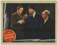 7c979 WITNESS VANISHES LC 1939 Edmund Lowe looks confused as man grabs the gun from his hand!
