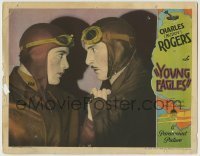 7c996 YOUNG EAGLES LC 1930 great c/u of pilots Buddy Rogers & Paul Lukas in flight gear!