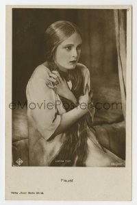 7d165 FAUST 62/7 German Ross postcard 1926 close up of scared Camilla Horn, F.W. Murnau!