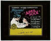 7d263 APRIL FOOL glass slide 1926 Alexander Carr, from Woolf & Carr's An April Shower!