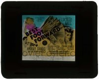 7d265 BEST FOOT FORWARD glass slide 1943 Lucille Ball, Harry James & art of sexy showgirls!