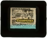 7d292 CLEOPATRA glass slide R1952 Claudette Colbert as the Princess of the Nile, Cecil B. DeMille