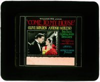 7d295 COME TO MY HOUSE glass slide 1927 Olive Borden loves woman-hating lawyer Antonio Moreno!