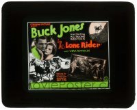 7d367 LONE RIDER style A glass slide 1930 Buck Jones & Vera Reynolds in all talking western!