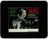 7d372 MAN CRAZY glass slide 1927 Dorothy Mackaill wants to marry handsome truck driver Jack Mulhall
