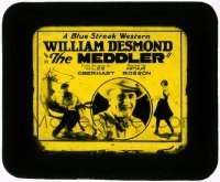 7d380 MEDDLER glass slide 1925 smiling portrait of cowboy William Desmond!