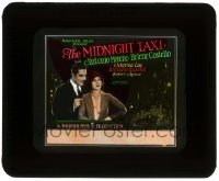 7d382 MIDNIGHT TAXI style A glass slide 1928 great close up of Antonio Morello & Helene Costello!
