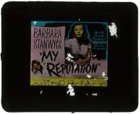 7d386 MY REPUTATION glass slide 1946 bad Barbara Stanwyck thought she knew what she was doing!