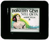 7d389 NELL GWYN glass slide 1926 art of sexy Dorothy Gish in the title role, silent romance!