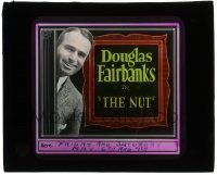7d393 NUT glass slide 1921 great smiling close up of star/director/writer Douglas Fairbanks Sr.!