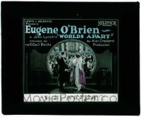 7d453 WORLDS APART glass slide 1921 Eugene O'Brien, Olive Tell, from the story by John Lynch!