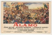 7d041 ALAMO Belgian herald 1960 art of John Wayne & Widmark in the Texas War of Independence!