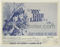 7d104 MY FAIR LADY herald 1964 classic art of Audrey Hepburn & Rex Harrison by Bob Peak!